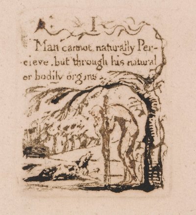 There Is No Natural Religion, Plate 3, I Man cannot naturally (Bentley a4) by William Blake
